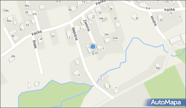 Pisarzowice, Zielona, 4, mapa Pisarzowice