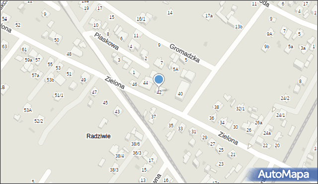 Płock, Zielona, 42, mapa Płock
