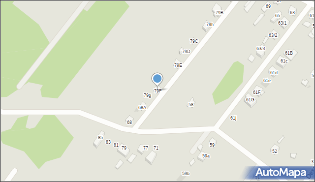 Płock, Zielona, 79F, mapa Płock