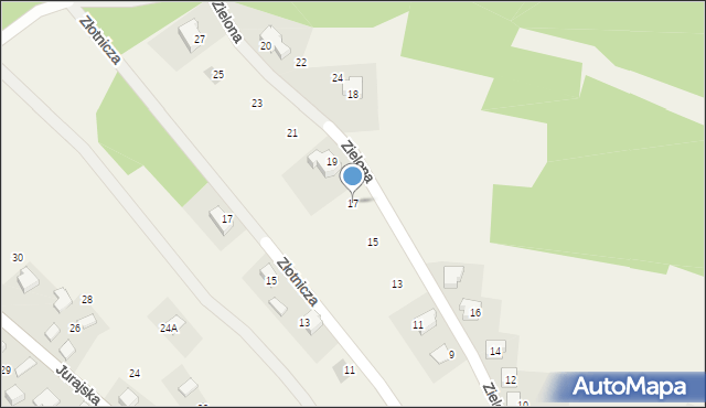 Płoki, Zielona, 17, mapa Płoki