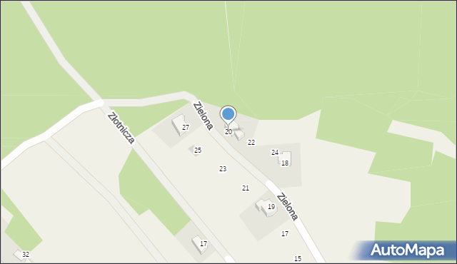 Płoki, Zielona, 20, mapa Płoki