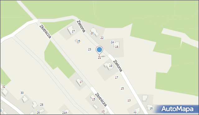 Płoki, Zielona, 21, mapa Płoki