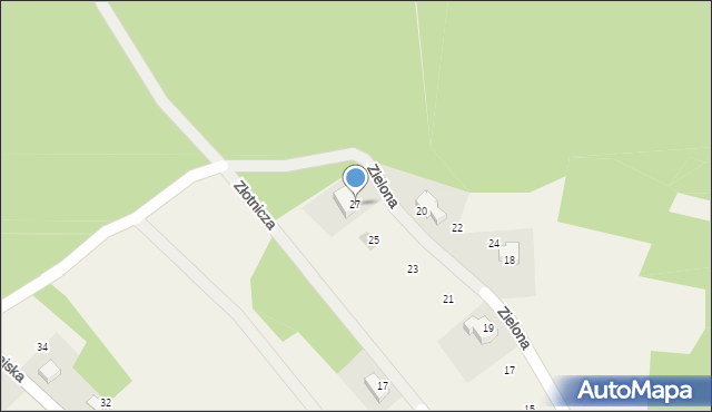 Płoki, Zielona, 27, mapa Płoki