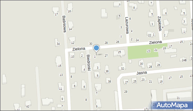 Płońsk, Zielona, 29, mapa Płońsk