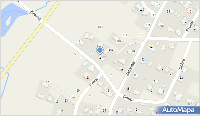 Podolsze, Zielona, 4, mapa Podolsze