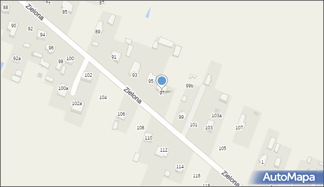 Pokrówka, Zielona, 97, mapa Pokrówka
