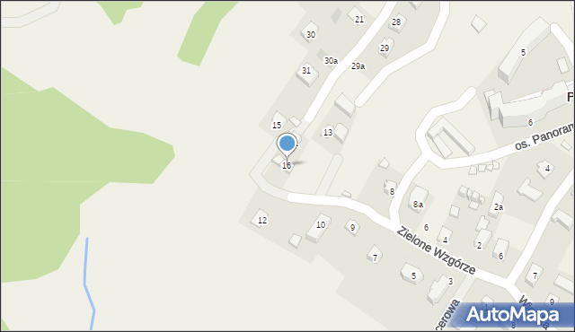 Polańczyk, Zielone Wzgórze, 16, mapa Polańczyk