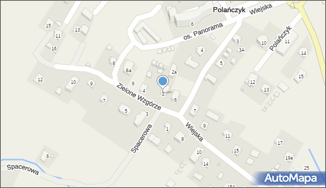 Polańczyk, Zielone Wzgórze, 2, mapa Polańczyk