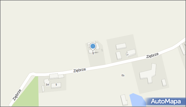 Popowo, Ziębrze, 8, mapa Popowo