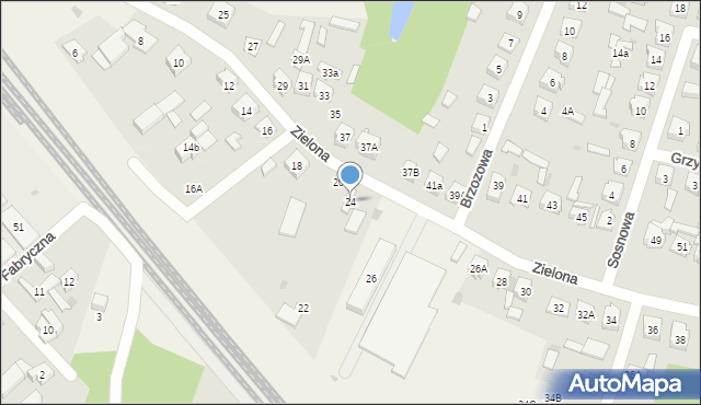 Poraj, Zielona, 24, mapa Poraj