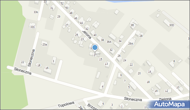 Potępa, Zielona, 17, mapa Potępa