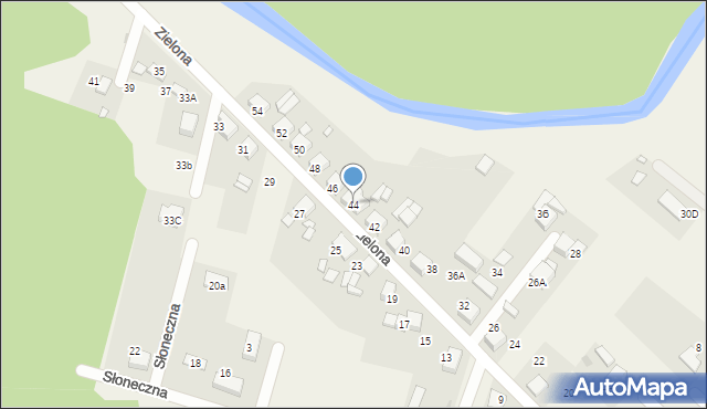 Potępa, Zielona, 44, mapa Potępa