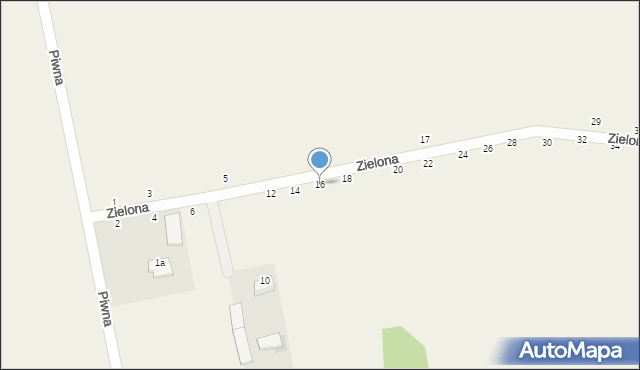 Potworów, Zielona, 16, mapa Potworów
