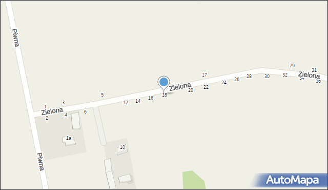 Potworów, Zielona, 18, mapa Potworów