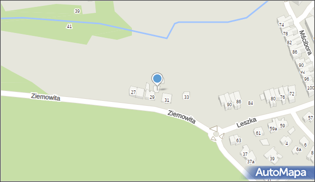 Poznań, Ziemowita, 29a, mapa Poznania