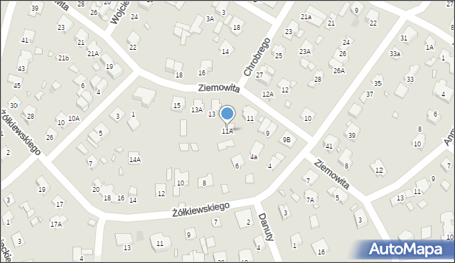 Pruszków, Ziemowita, 11A, mapa Pruszków