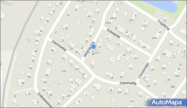 Pruszków, Ziemowita, 24, mapa Pruszków