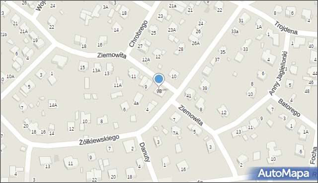 Pruszków, Ziemowita, 9B, mapa Pruszków