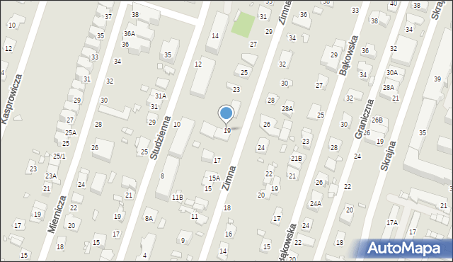 Pruszków, Zimna, 19, mapa Pruszków