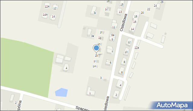 Pruszowice, Zielna, 1k, mapa Pruszowice