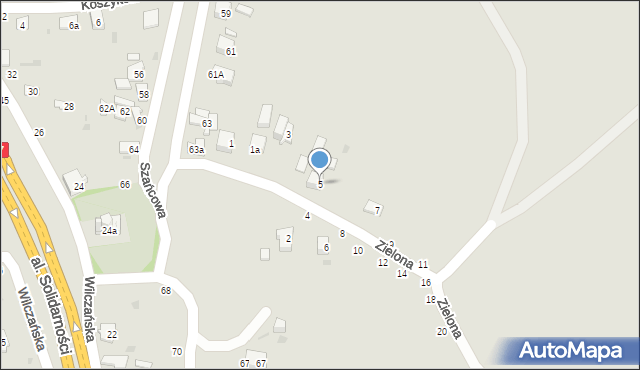 Przemyśl, Zielona, 5, mapa Przemyśla