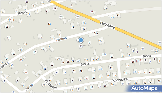 Przeworsk, Zielona, 3A, mapa Przeworsk