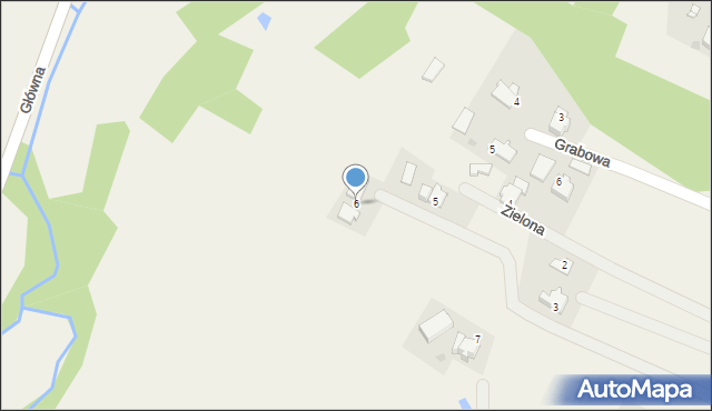 Przybradz, Zielona, 6, mapa Przybradz