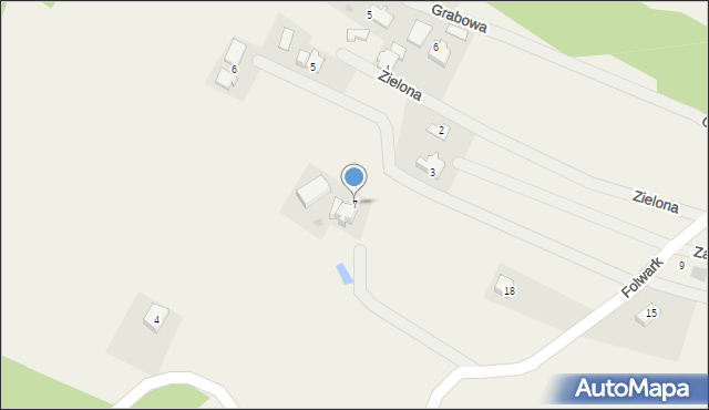 Przybradz, Zielona, 7, mapa Przybradz