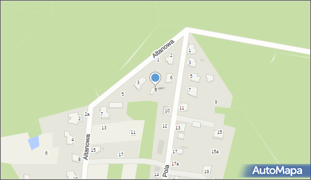 Przyłęki, Zielone Pola, 8, mapa Przyłęki