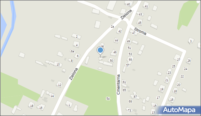 Przyrów, Zielona, 1c, mapa Przyrów