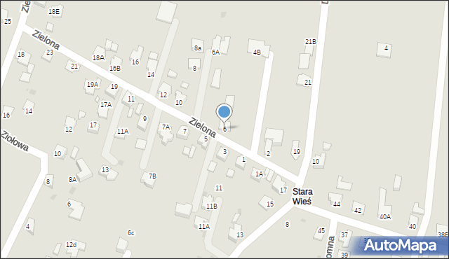 Pszczyna, Zielona, 6, mapa Pszczyny