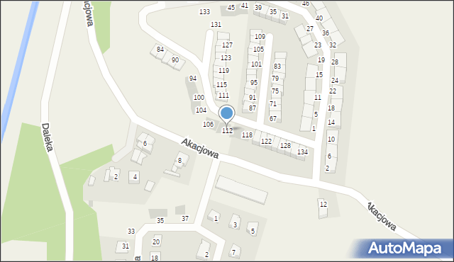 Pszenno, Zielona, 112, mapa Pszenno