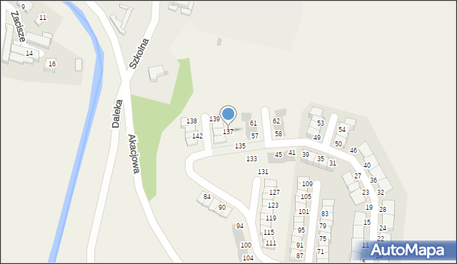 Pszenno, Zielona, 137, mapa Pszenno