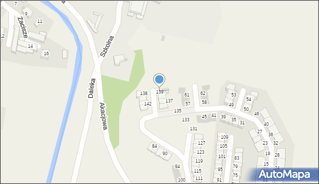 Pszenno, Zielona, 139, mapa Pszenno