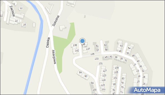 Pszenno, Zielona, 141, mapa Pszenno