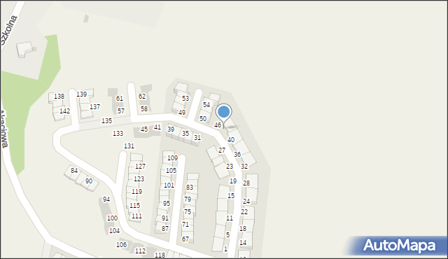 Pszenno, Zielona, 44, mapa Pszenno