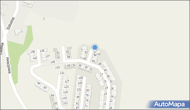 Pszenno, Zielona, 54, mapa Pszenno