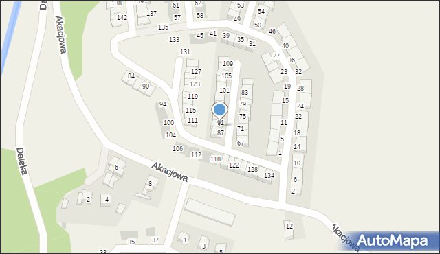 Pszenno, Zielona, 89, mapa Pszenno