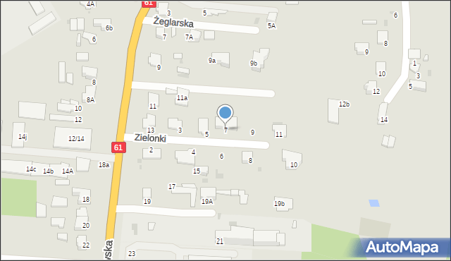 Pułtusk, Zielonki Stefana, ks., 7, mapa Pułtusk