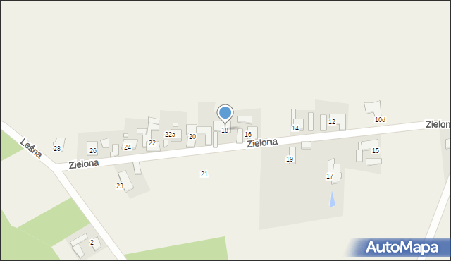 Pustków, Zielona, 18, mapa Pustków
