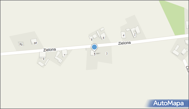 Pustków, Zielona, 5, mapa Pustków