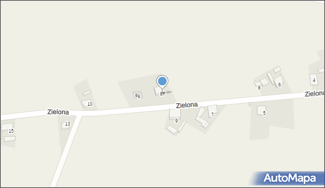 Pustków, Zielona, 8F, mapa Pustków