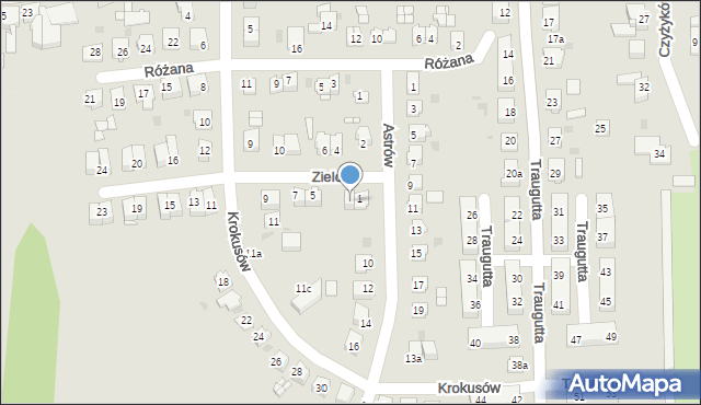 Pyskowice, Zielona, 3, mapa Pyskowice