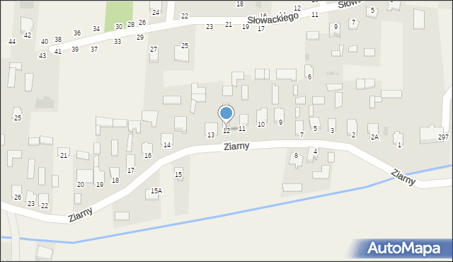 Pysznica, Ziarny, 12, mapa Pysznica