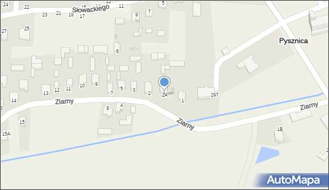 Pysznica, Ziarny, 2A, mapa Pysznica