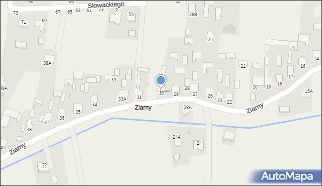 Pysznica, Ziarny, 30, mapa Pysznica