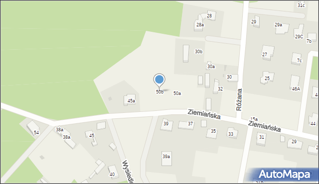 Rąbień AB, Ziemiańska, 50b, mapa Rąbień AB