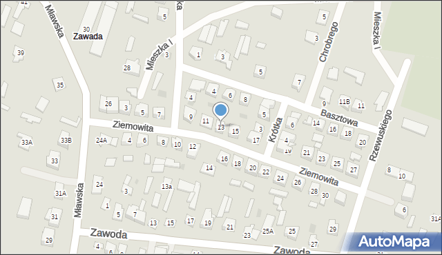 Raciąż, Ziemowita, 13, mapa Raciąż