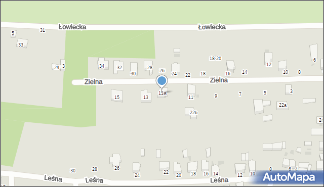 Radomsko, Zielna, 11a, mapa Radomsko