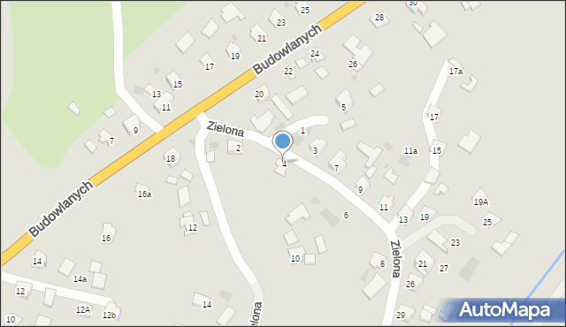 Radymno, Zielona, 4, mapa Radymno